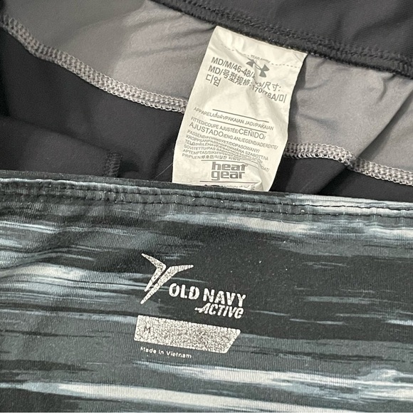 BUNDLE: (2) Pairs Workout Athleisure Pants Leggings Under Armour Old Navy Medium - Picture 3 of 5